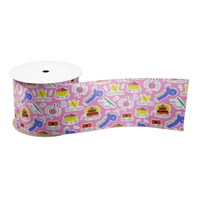 Ruban En Satin Amour du tricot et du crochet (Bobine)