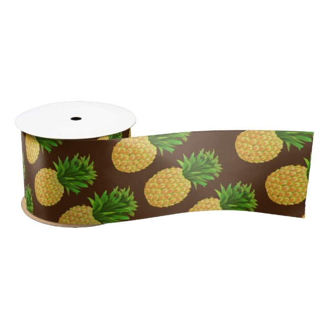 Ruban En Satin Ananas Brown (Bobine)