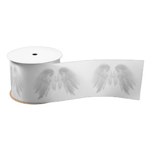 Ruban En Satin ANGEL WINGS Blanc Personnalisable