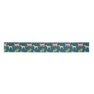Ruban En Satin Animal Art Motif Chien couleur Motif Dessin dessin
