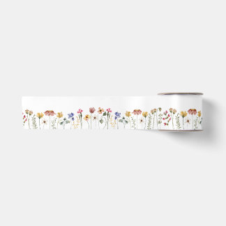 Ruban En Satin Anniversaire Fleur sauvage coloré
