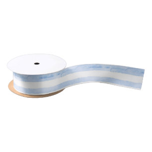 Ruban En Satin Aquarelle bleue moderne et tendance