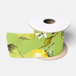 Ruban En Satin Aquarelle citrons 23