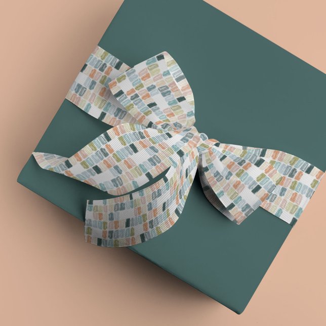 Ruban En Satin Aquarelle colorée Bijoux peints (Painted watercolor jewels ribbon)