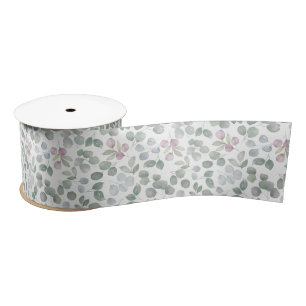 Ruban En Satin Aquarelle Moderne Vert Sauge Eucalyptus