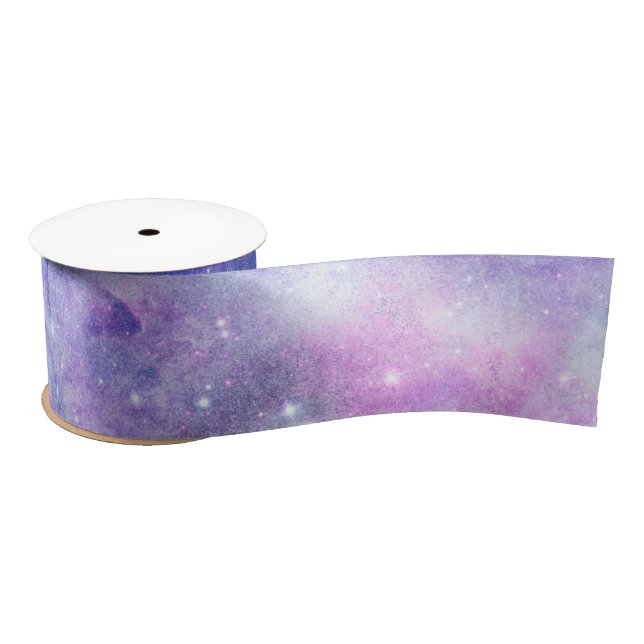 Ruban En Satin Aquarelle Starry Sky Space Lover Galaxy Stars (Bobine)
