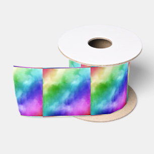Ruban En Satin Aquarelles Rainbow