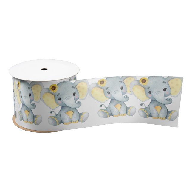 Ruban En Satin Arachide Eléphant Satin Ribbon Spool Bow rose (Bobine)