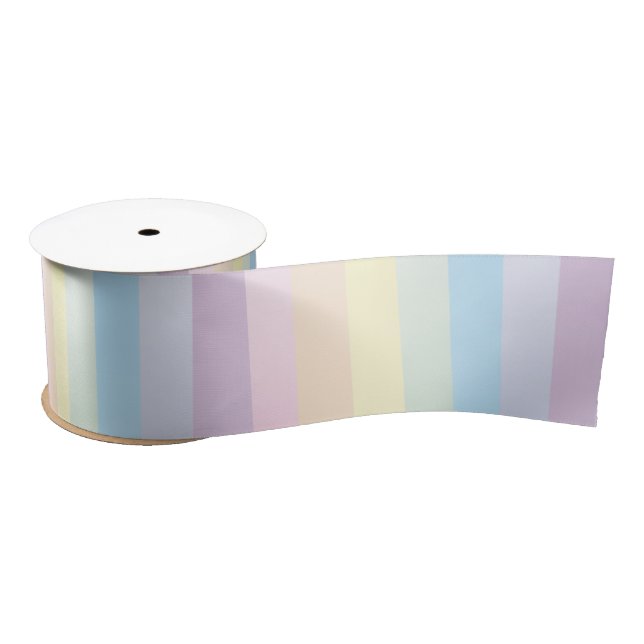 Ruban En Satin Arc-en-ciel doux (Bobine)