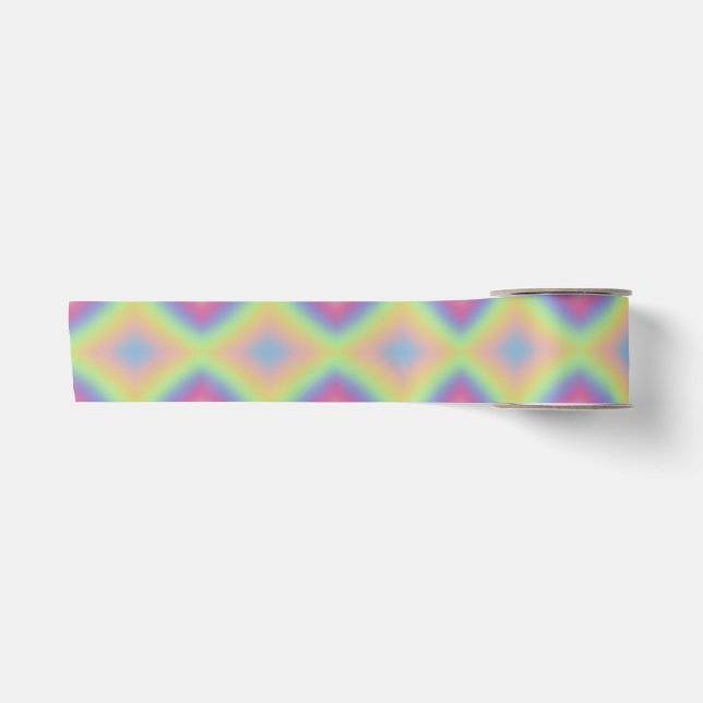 Ruban En Satin Arc-en-ciel pastel (Devant)