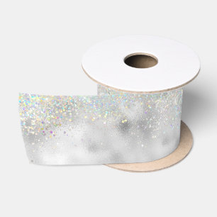 Ruban En Satin argent étincelant mignon ruban satin parties scint