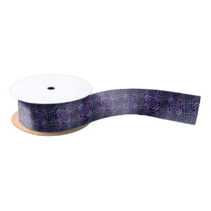 Ruban En Satin Art de motif abstrait de coups de pinceau aquarell