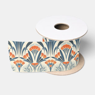 Ruban En Satin Art Déco floral vintage inspiré