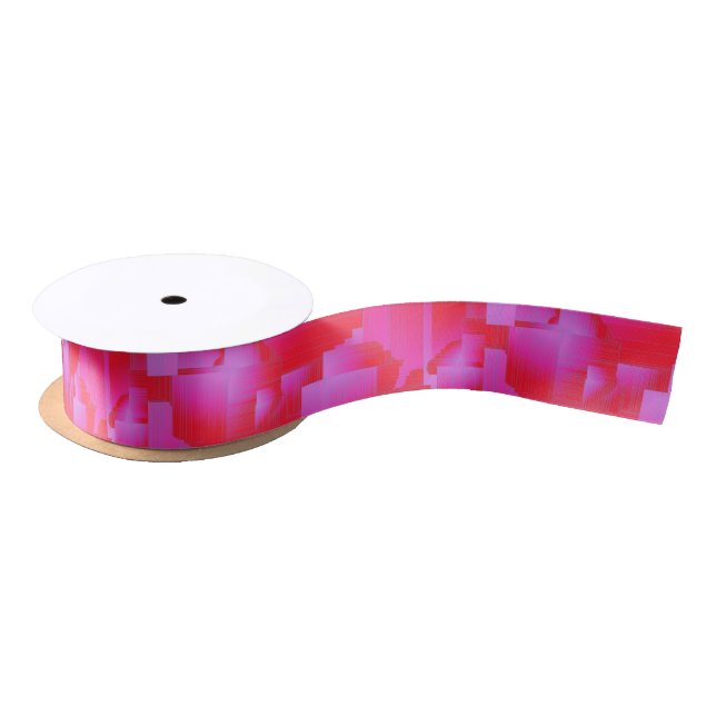 Ruban En Satin Art Déco Rose Chaud (Bobine)