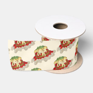 Ruban En Satin Aubgergine Parme Parmesan Italien