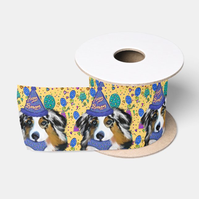 RUBAN EN SATIN AUSTRALIAN SHEPHERD (Bobine)