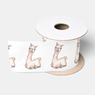 Ruban En Satin Baby Shower thème aquarelle Llama