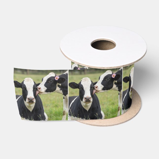 Ruban En Satin Baiser de vache Holstein (Bobine)