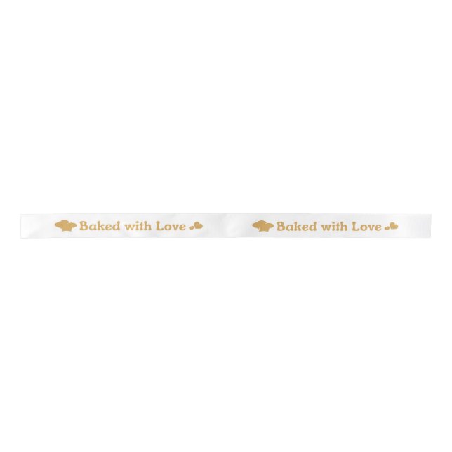 Ruban En Satin Baked With Love Pronted Satin Ribbon Roll (Devant)