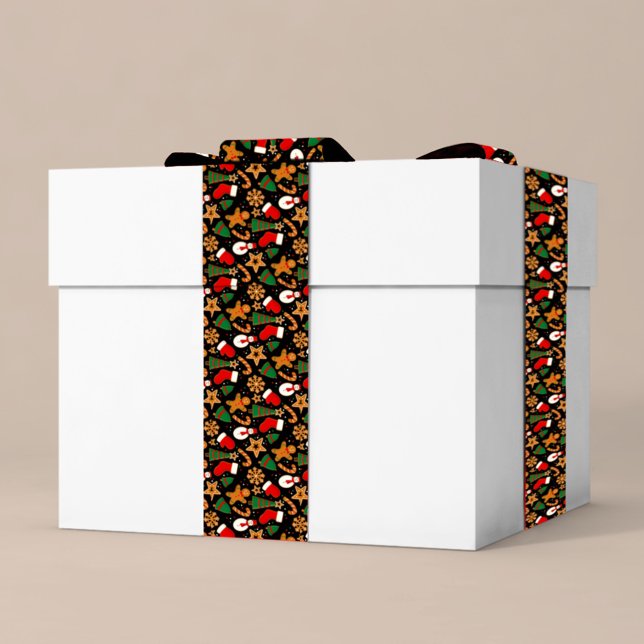 Ruban En Satin Baking Spirits Bright Gingerbread Noël Cookie (Créateur téléchargé)