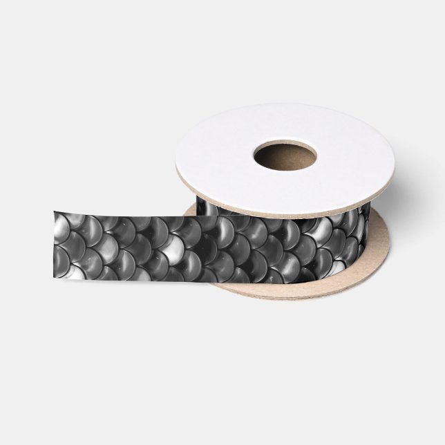 Ruban En Satin Balances noires et blanches (Bobine)