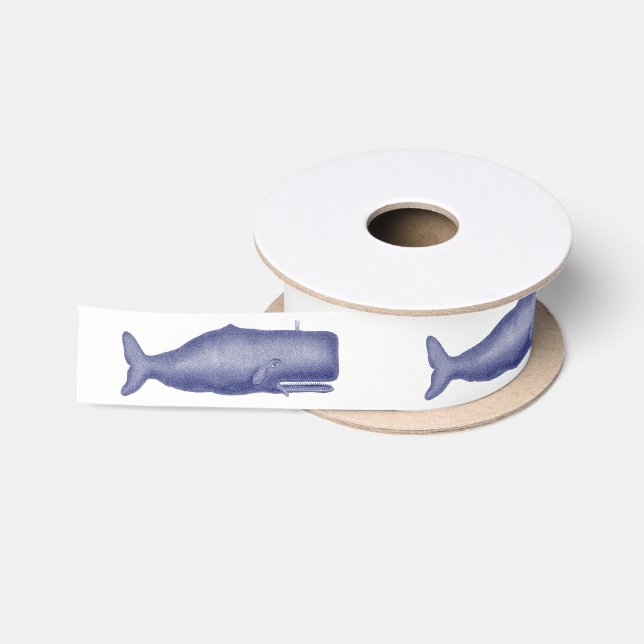 Ruban En Satin Baleine stylisée du 19e siècle #1 N (Bobine)