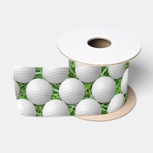 Ruban En Satin Balles de golf blanches sur l'herbe