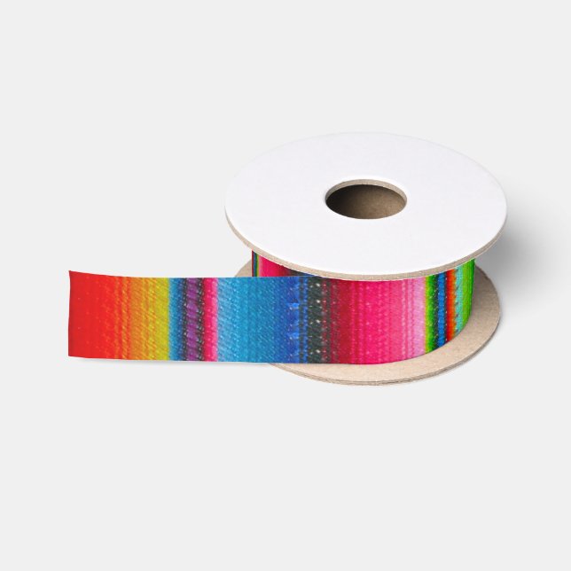 Ruban En Satin Bandes colorées (Bobine)