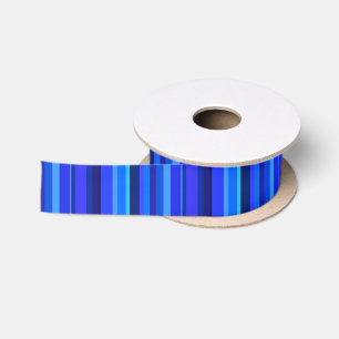 Ruban En Satin Bandes verticales bleues