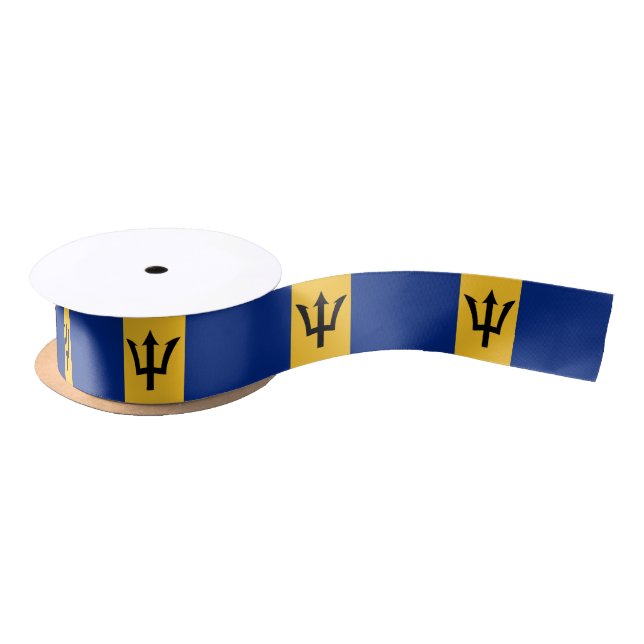 Ruban En Satin Barbados Flag & Barbados travel, holiday/sports (Bobine)