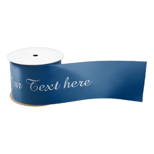 Ruban En Satin BARRE des gradients - bleu + votre texte
