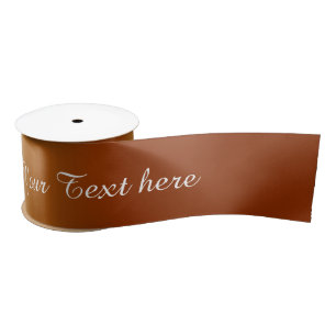 Ruban En Satin BARRE des gradients - rouge-brun + votre texte