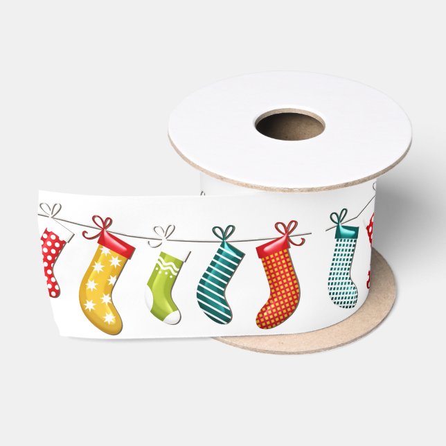 Ruban En Satin Bas de Noël (Bobine)