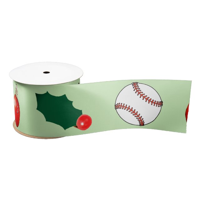 Ruban En Satin Baseball Noël Gite Cadeau Satin Ribbon (Bobine)