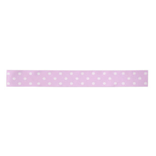 Ruban En Satin Bébé Pink Polka Motif