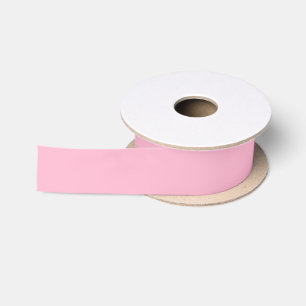 Ruban En Satin Bébé rose couleur solide