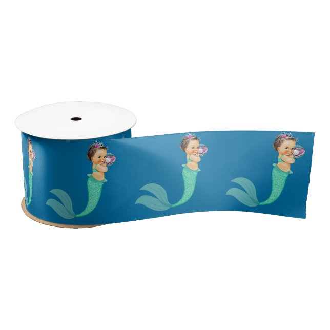 Ruban En Satin Bébé sirène Shower (Bobine)
