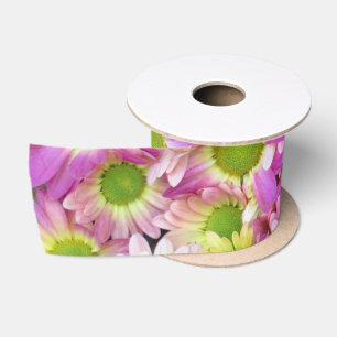 Ruban En Satin Belle marguerite rose