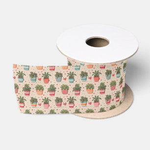 Ruban En Satin Belle variété de plantes différentes motif amusant