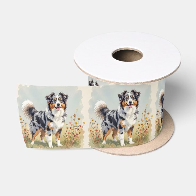 Ruban En Satin Berger Australien Merle Queue Longue (Bobine)