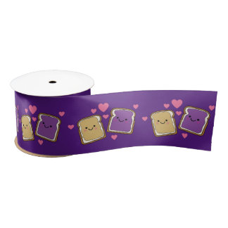 Ruban En Satin Beurre d'arachide et Jelly fête d'anniversaire PBJ
