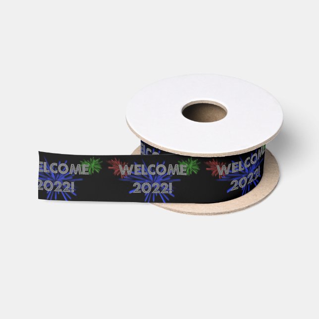 Ruban En Satin bienvenue 2022 ! ruban satin (Bobine)