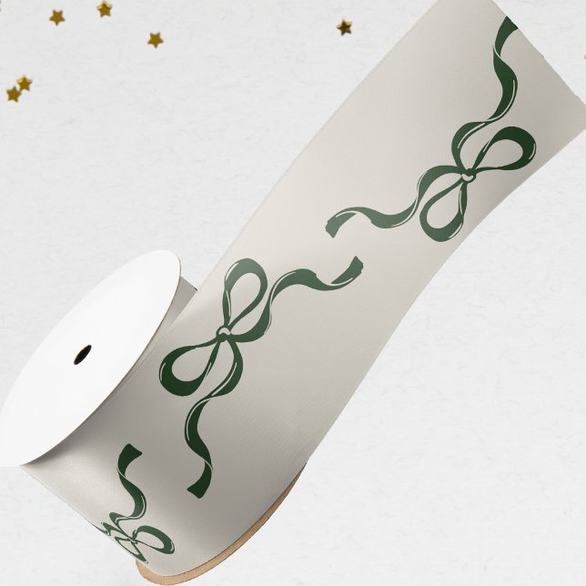 Ruban En Satin Big Festive Bows Green Christmas Holiday (Créateur téléchargé)