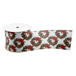 Ruban En Satin Birdorable NA Jardin Birds Christmas Wreath