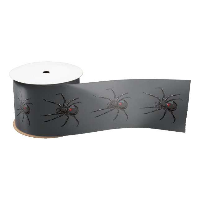 Ruban En Satin Black Widow Spider Dessin original (Bobine)