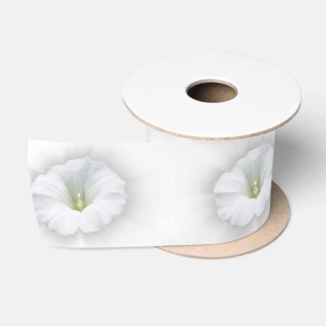 Ruban En Satin blanc et gris (Bobine)