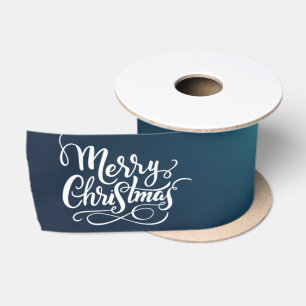 Ruban En Satin Blanc Joyeux Noël, Noël vert