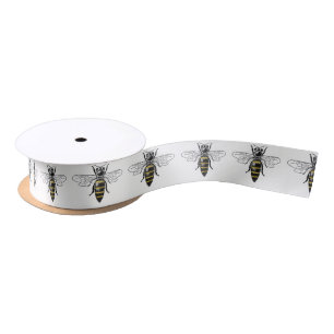 Ruban En Satin Blason Préparatoire Vintage Abeille #2 C