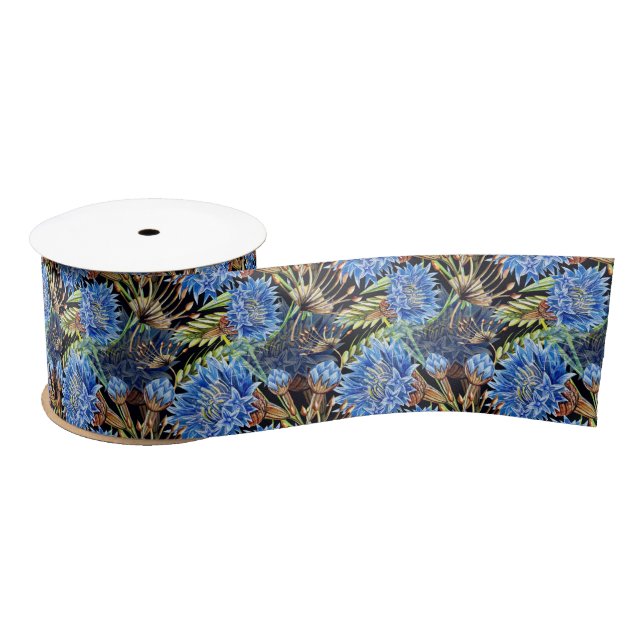 Ruban En Satin Bleu Barbeau Mariage Nuptial  (Bobine)