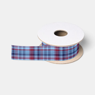 Ruban En Satin Bleu Ciel Navy Bourgogne Prépa Madras
